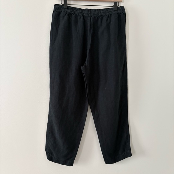 Madewell Women's Linen-Blend Track Trousers Black Size M - Picture 6 of 15